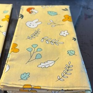 Easter bunny floral tea towel